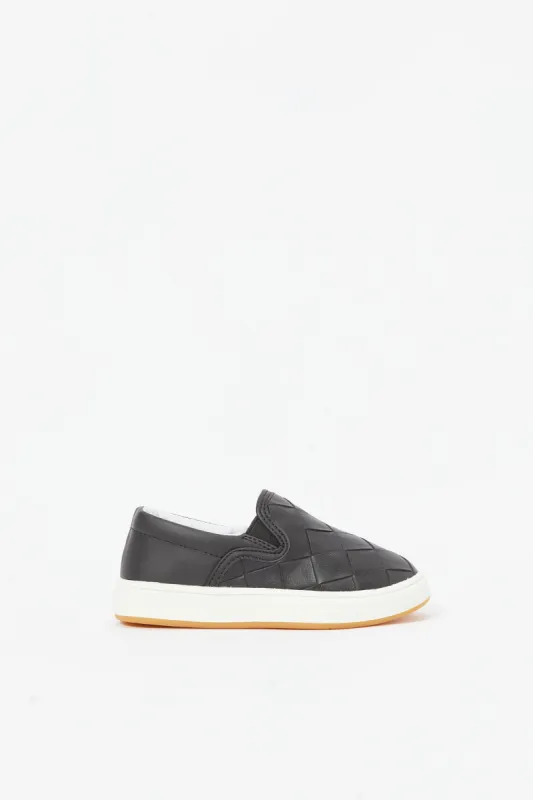 Boys Black Woven Slip-On sold by Redtag