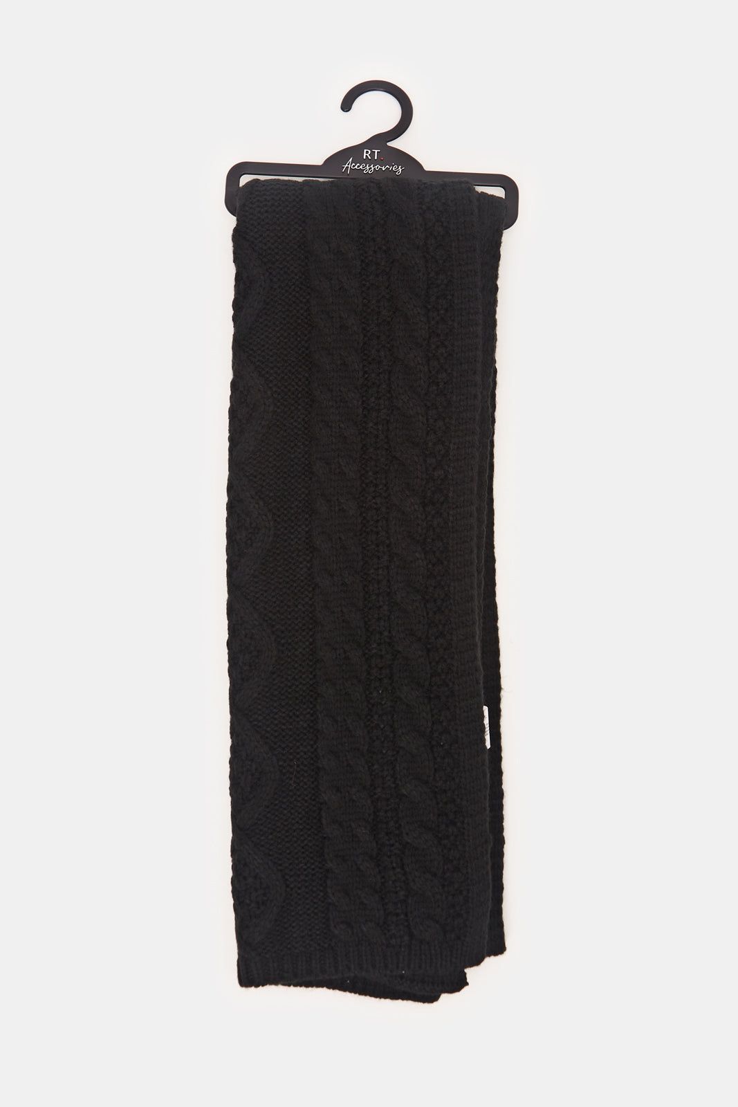 Women Black Embellished Knitted Scarf sold by Redtag