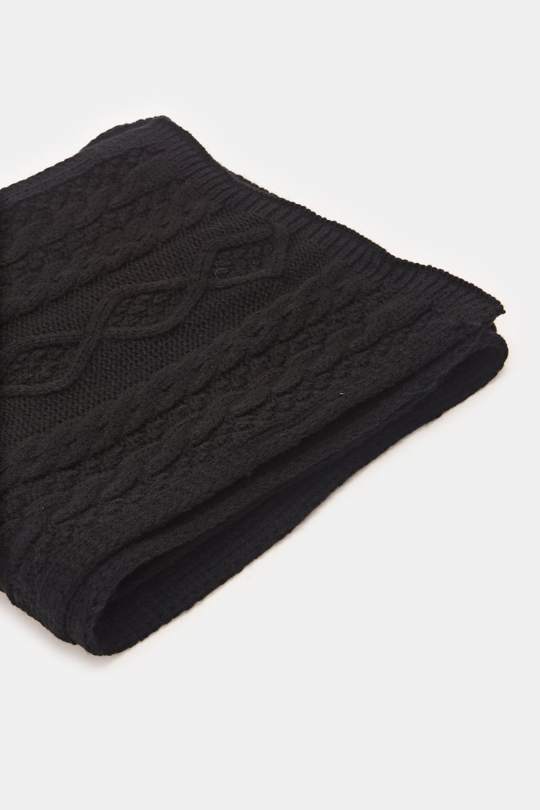 Women Black Embellished Knitted Scarf sold by Redtag product image thumbnail 3