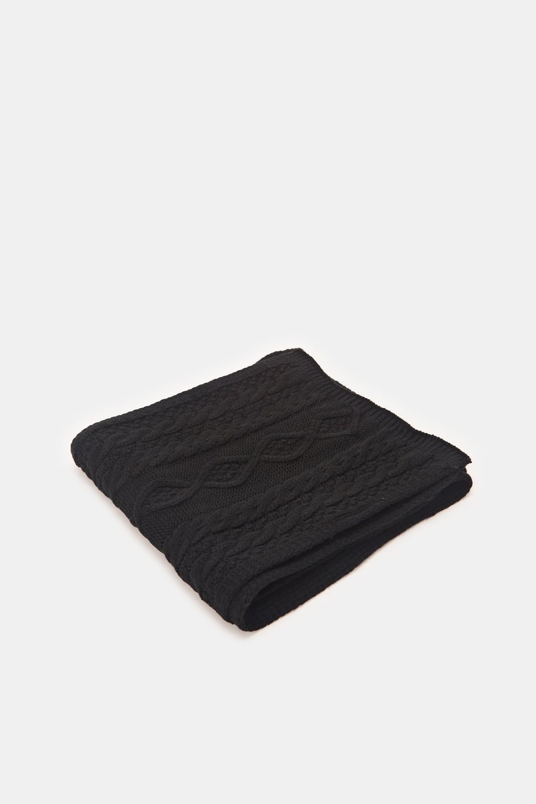 Women Black Embellished Knitted Scarf sold by Redtag product image thumbnail 2