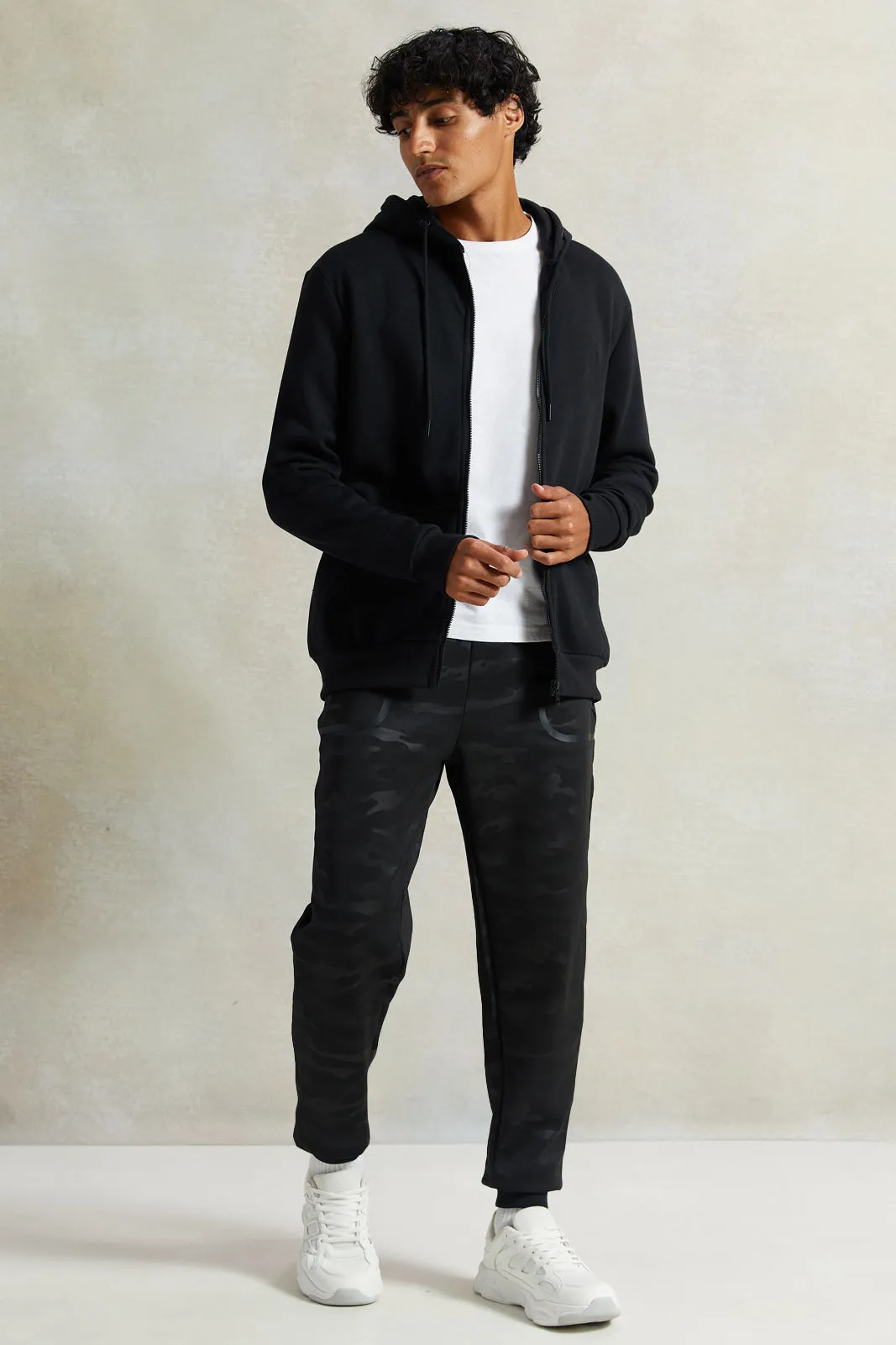 Men Black Camo Print Active Pant sold by Redtag product image thumbnail 2