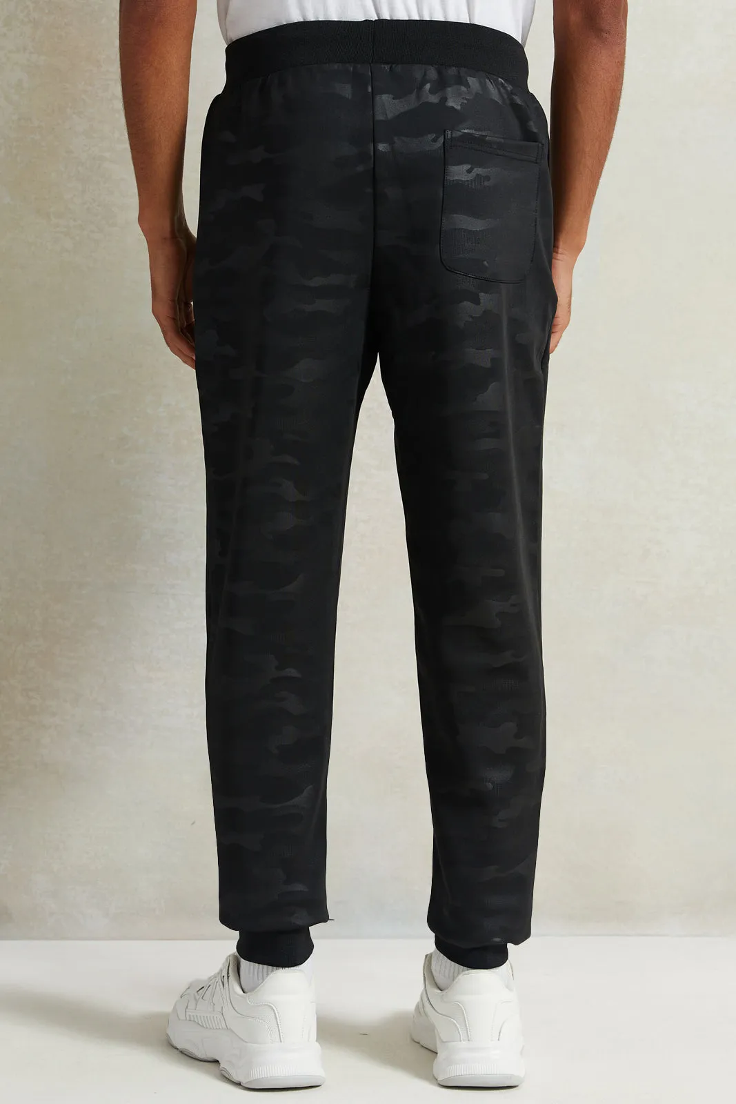 Men Black Camo Print Active Pant sold by Redtag product image thumbnail 3