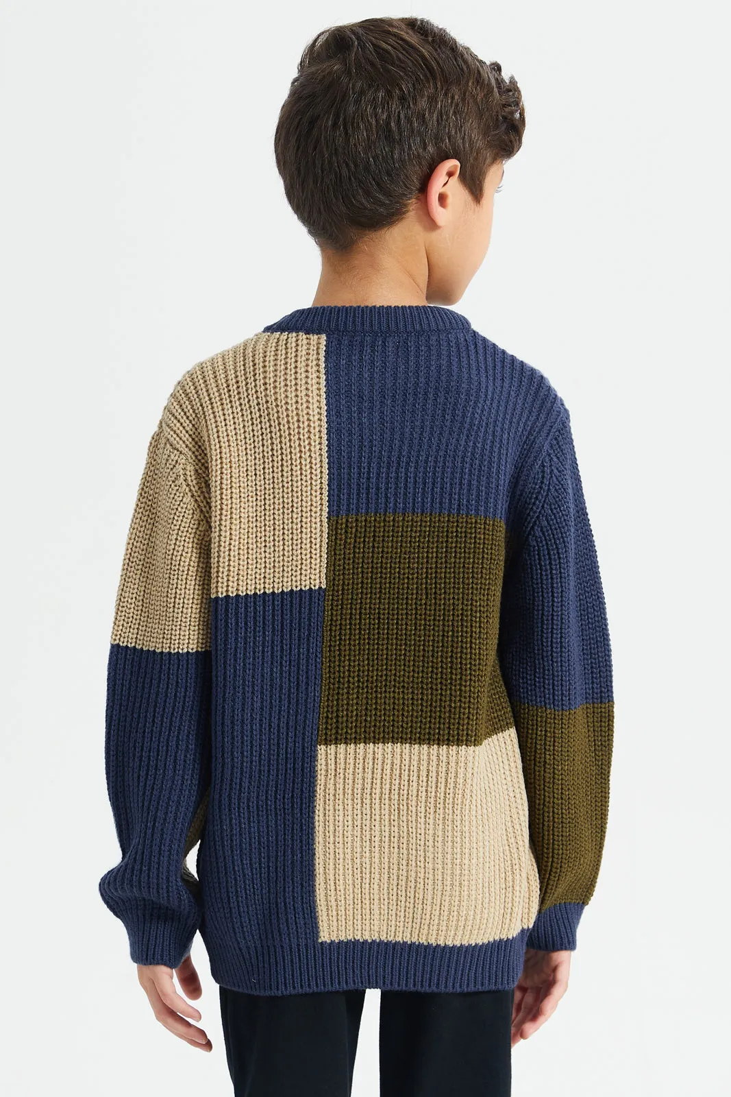 Boys Navy Knitted Pullover sold by Redtag product image thumbnail 3
