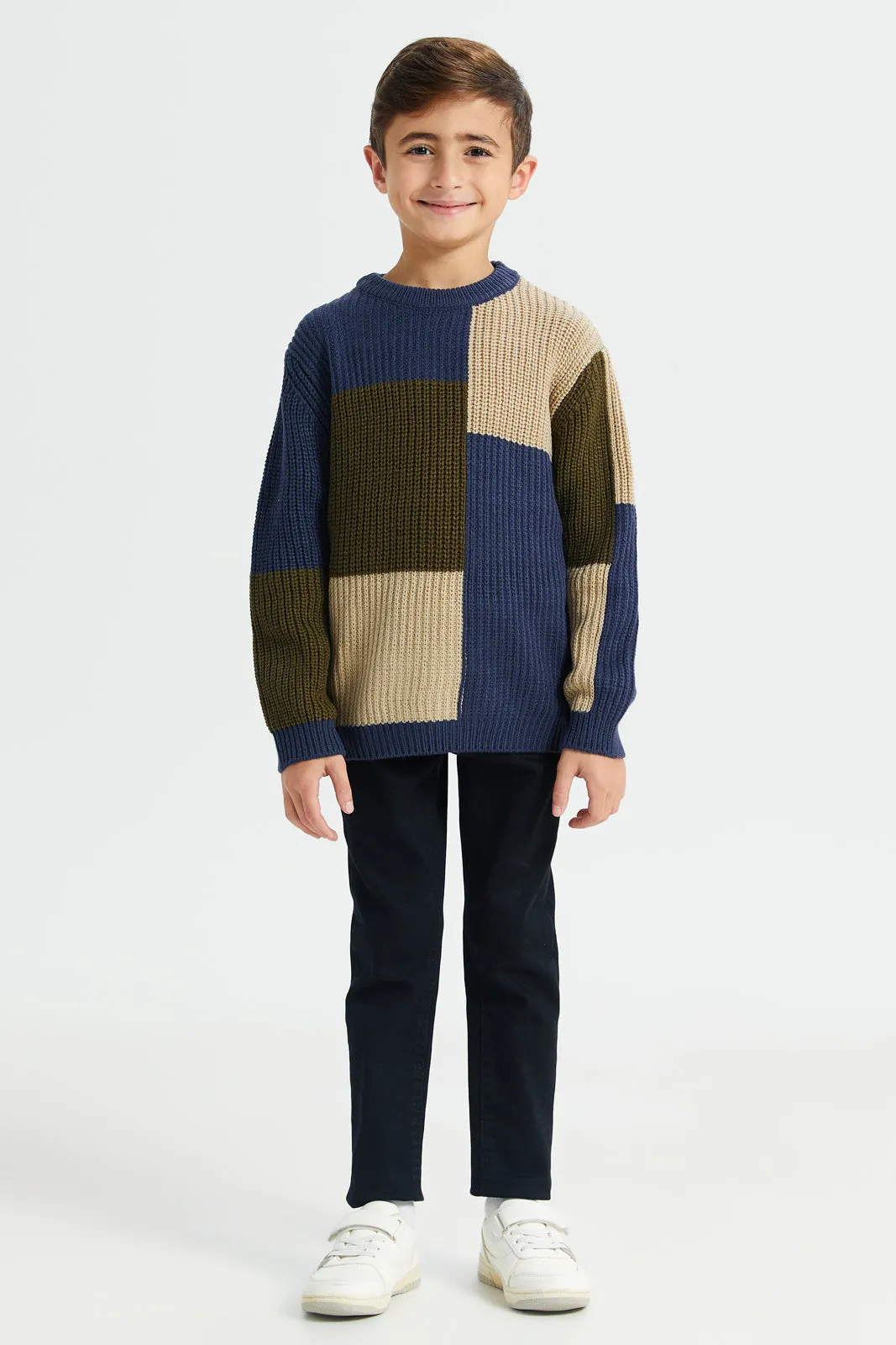 Boys Navy Knitted Pullover sold by Redtag product image thumbnail 2