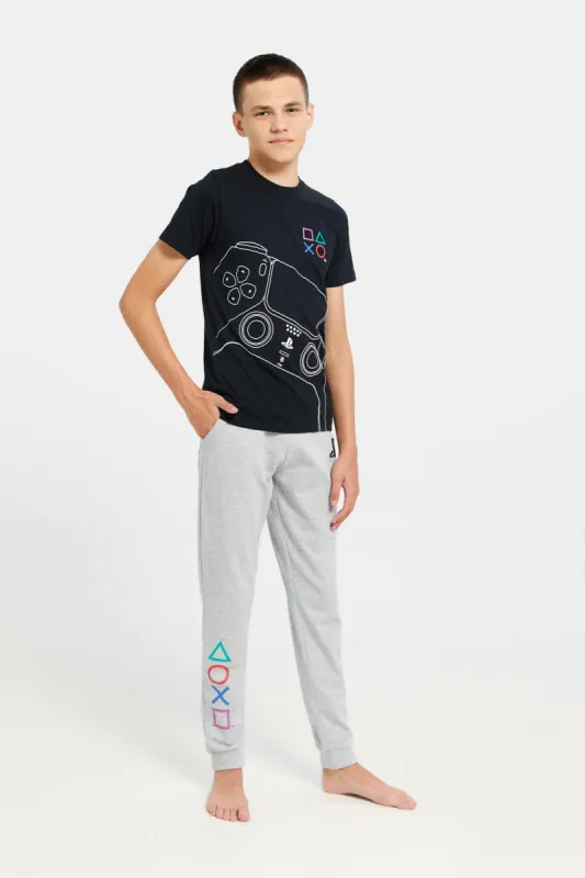 Senior Boys Black And Grey Playstation Pyjama Set (2 Piece) sold by Redtag