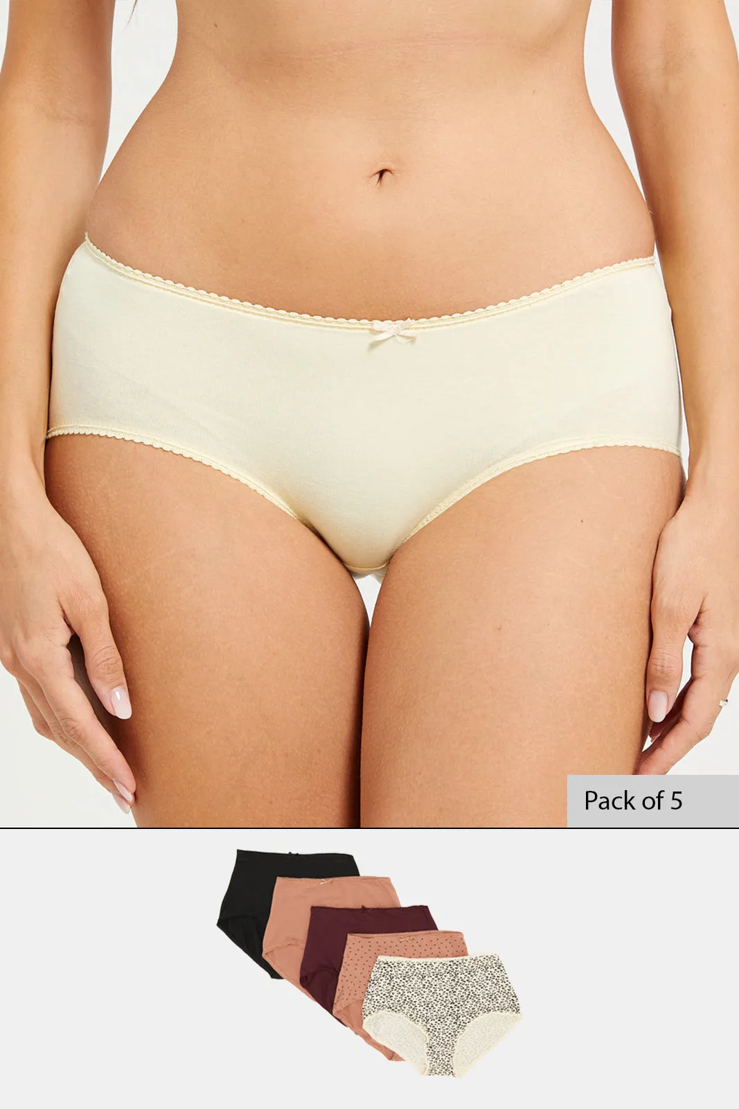 Women Assorted Boyleg Brief Set (Pack of 5) sold by Redtag