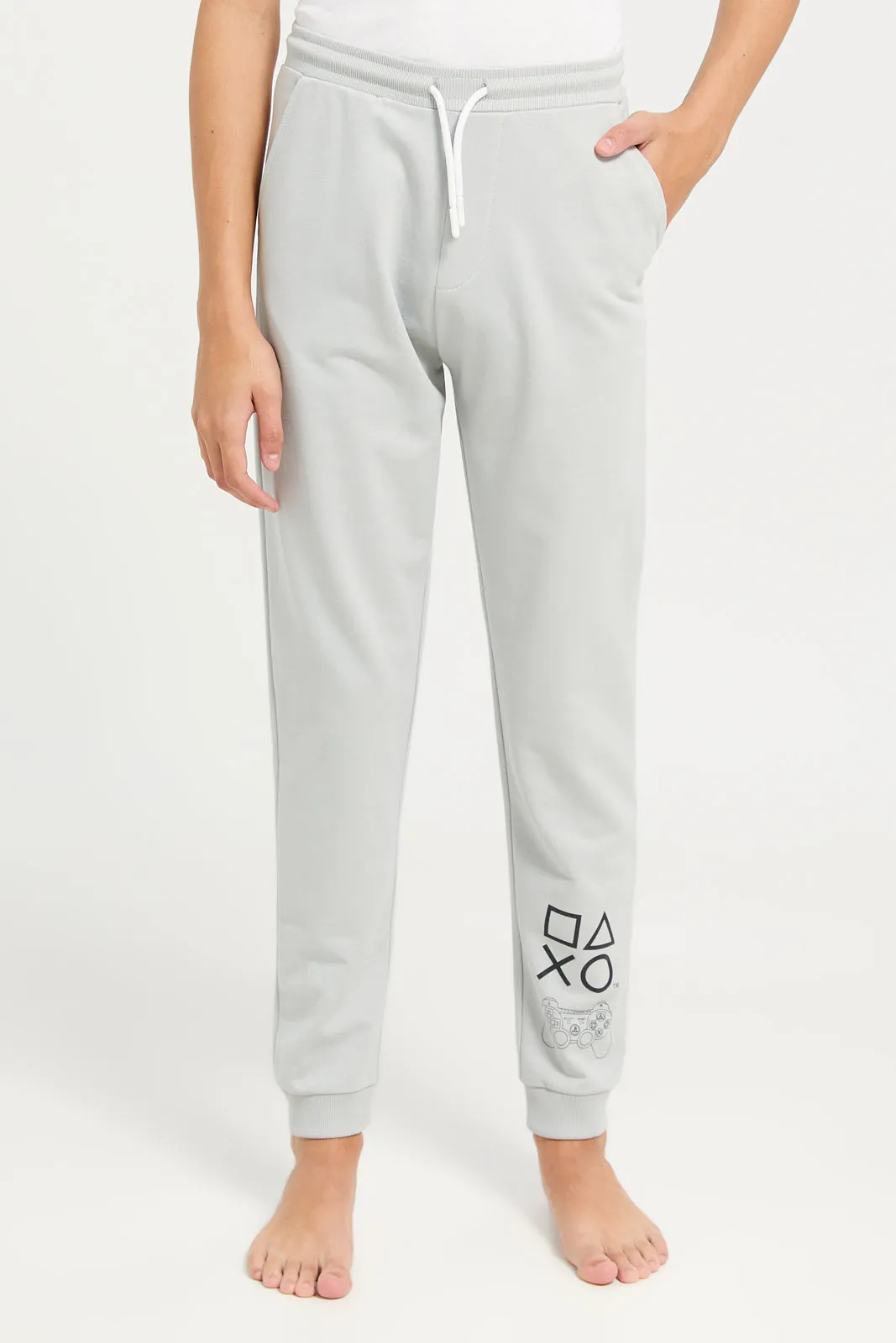 Senior Boys Grey Play Station Printed Pyjama Set (2 Piece) sold by Redtag product image thumbnail 3