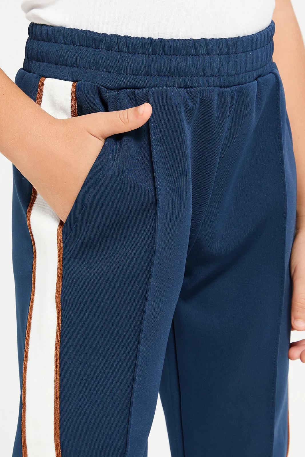 Boys Navy Track Pants sold by Redtag product image thumbnail 4