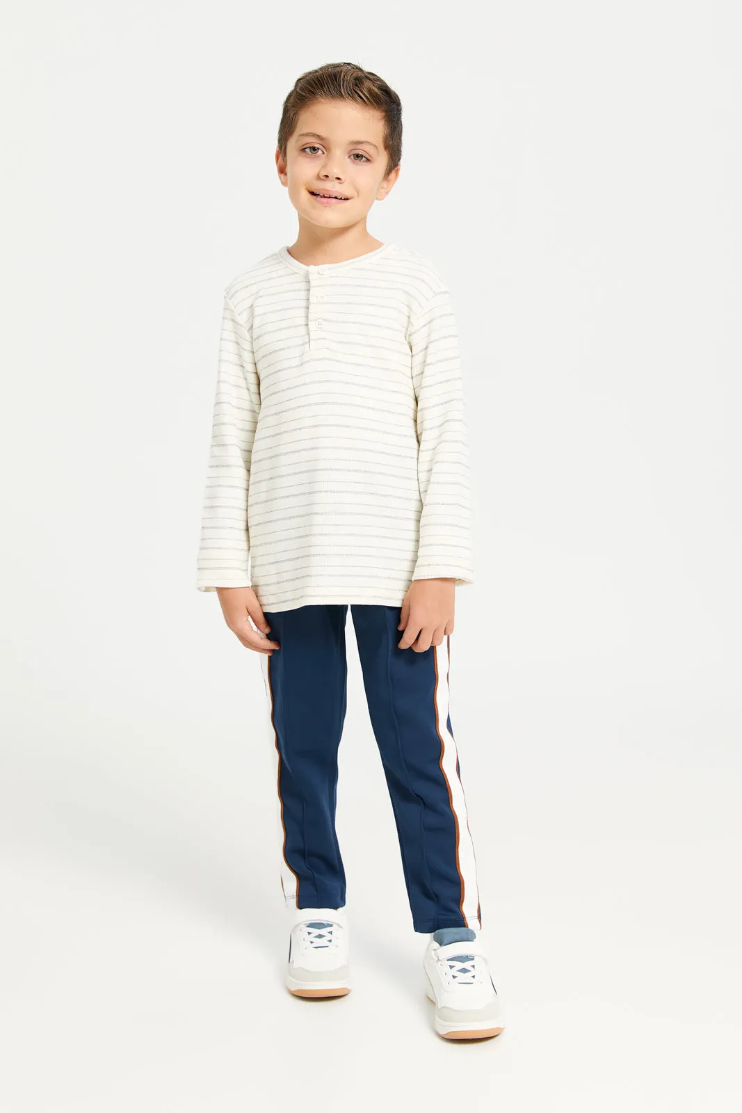 Boys Navy Track Pants sold by Redtag product image thumbnail 2