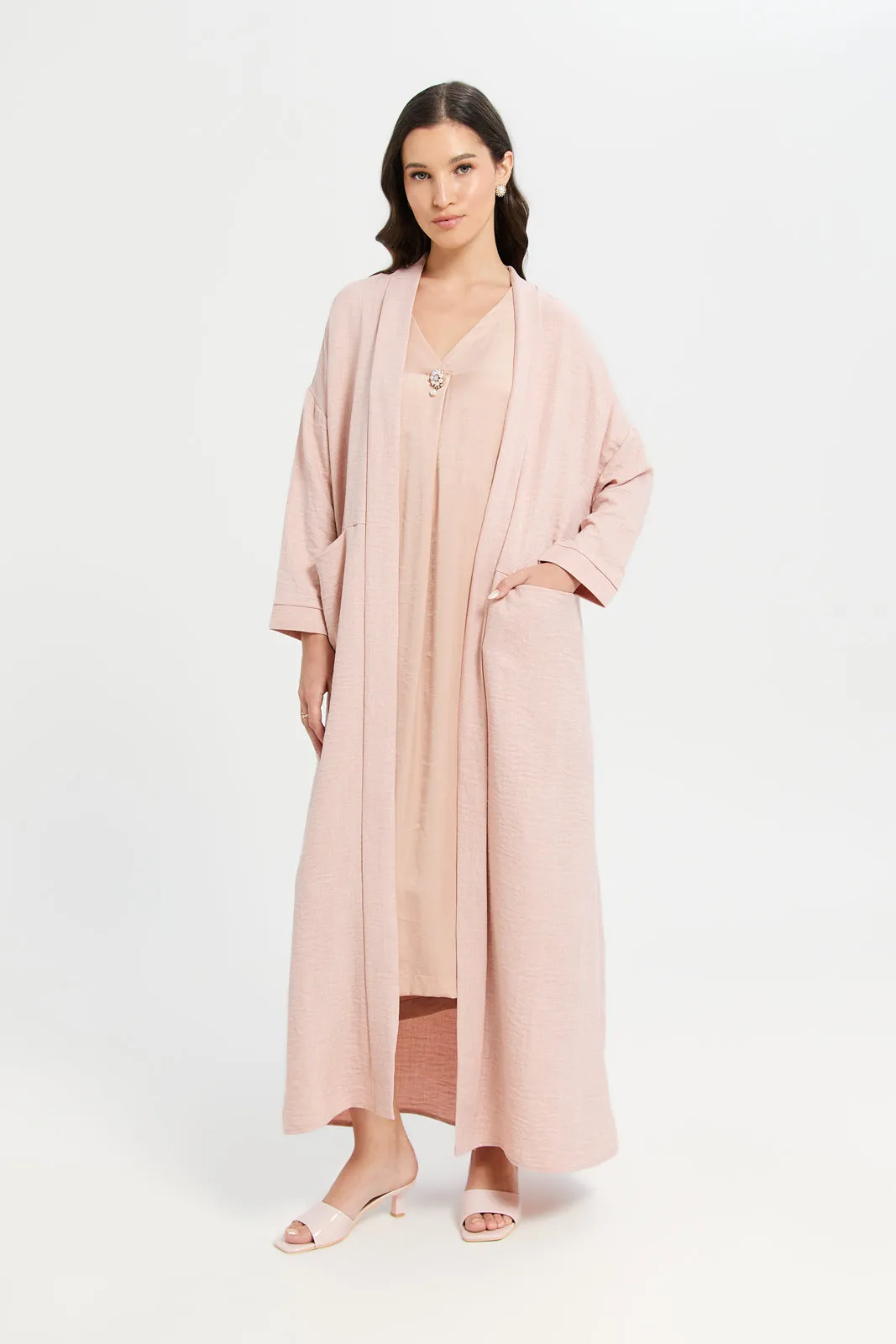 Woman Pink Kaftan Dress sold by Redtag