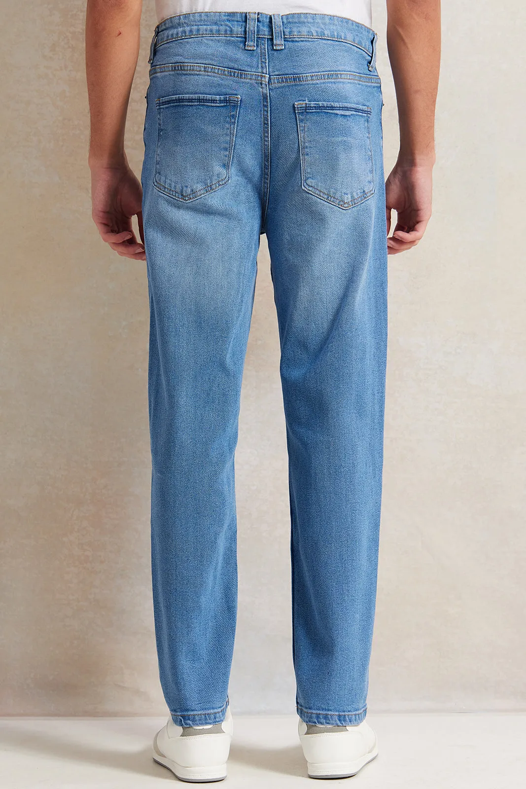 Men Blue Basic 5 Pocket Jeans sold by Redtag product image thumbnail 3