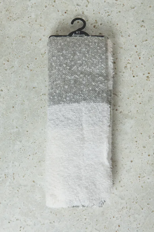 Women Grey Knitted Blanket Scarf sold by Redtag