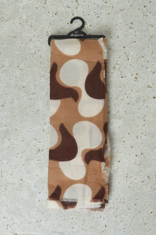 Women Brown Knitted Blanket Scarf sold by Redtag
