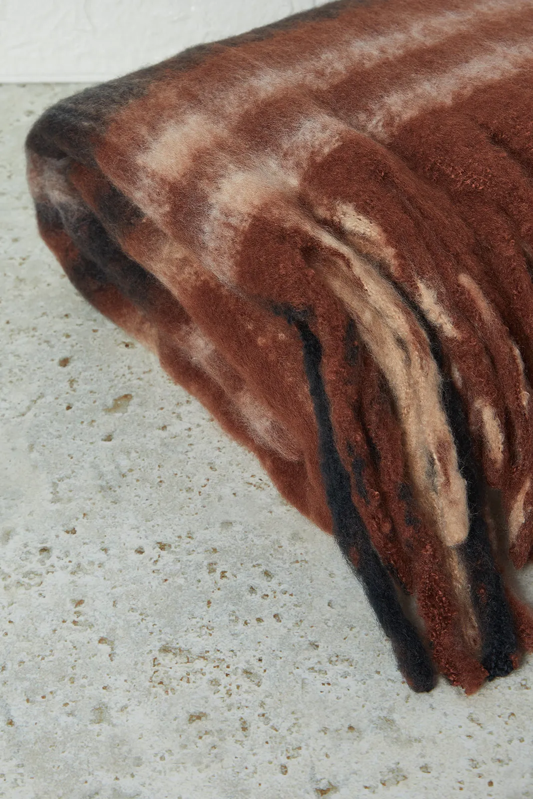 Women Brown Knitted Blanket Scarf sold by Redtag product image thumbnail 3