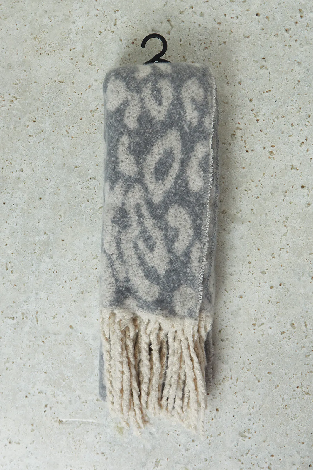 Women Grey Knitted Blanket Scarf sold by Redtag