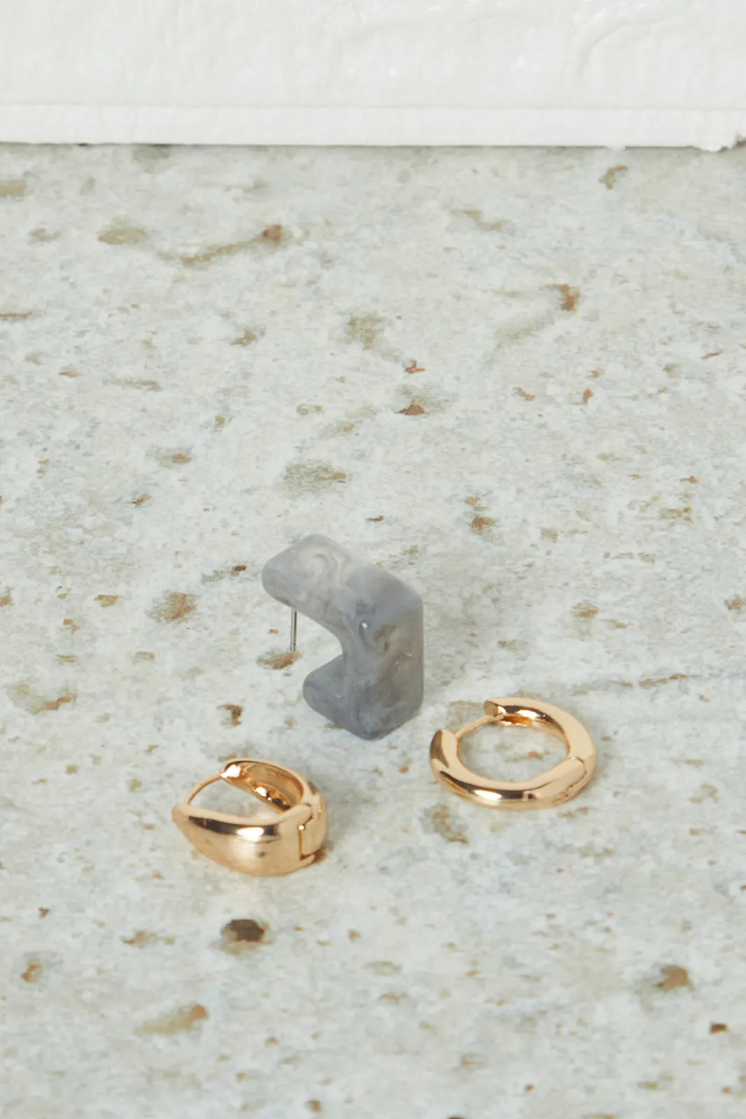 Women Gold Embellished Earrings Set (3 Piece) sold by Redtag product image thumbnail 2