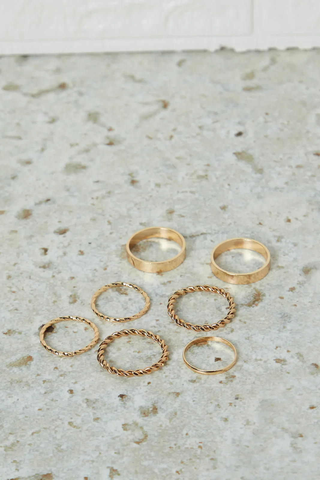 Women Gold Embellished Ring Set (7 Piece) sold by Redtag product image thumbnail 2