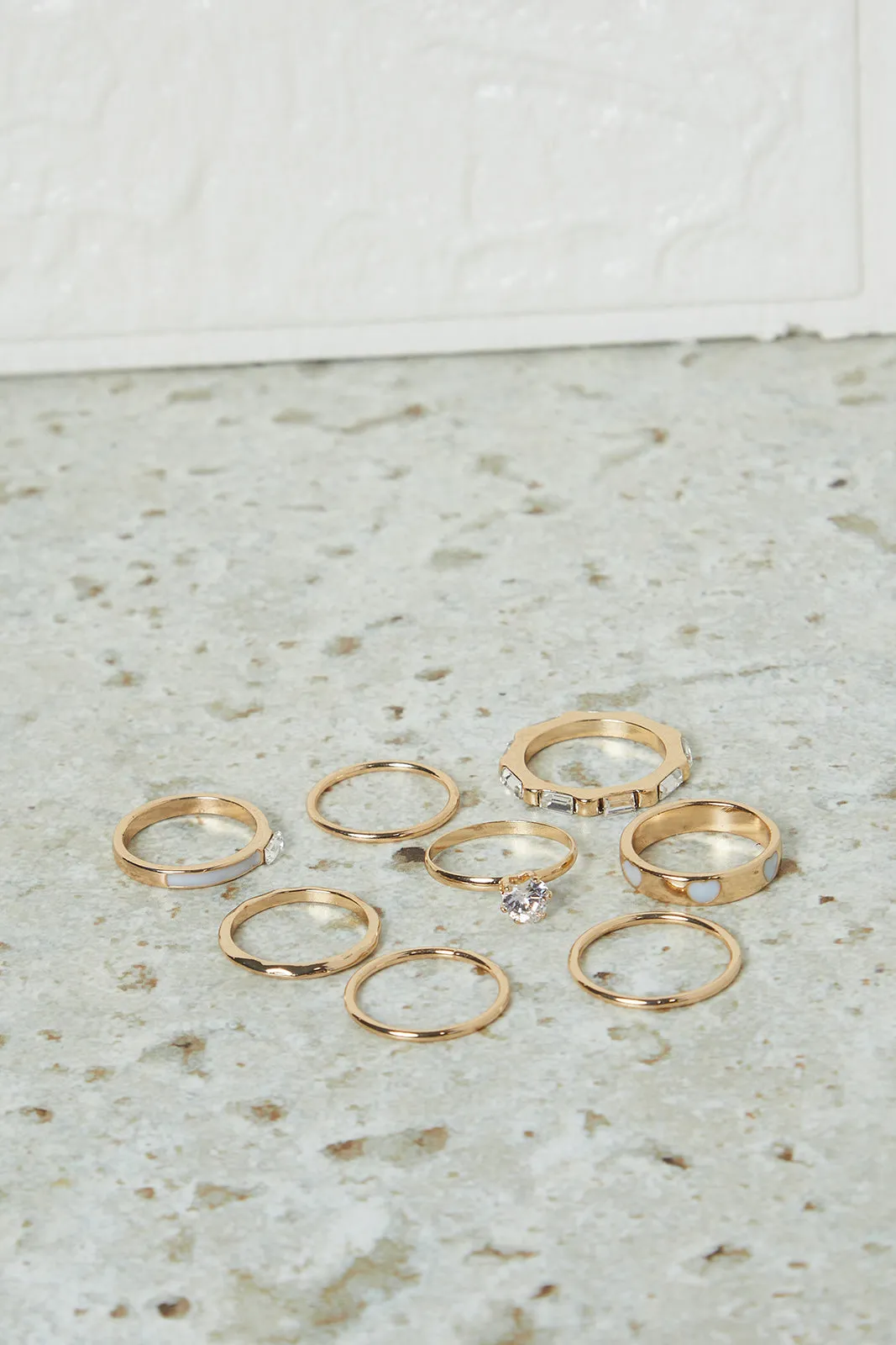 Women Gold Embellished Ring Set (8 Piece) sold by Redtag product image thumbnail 2