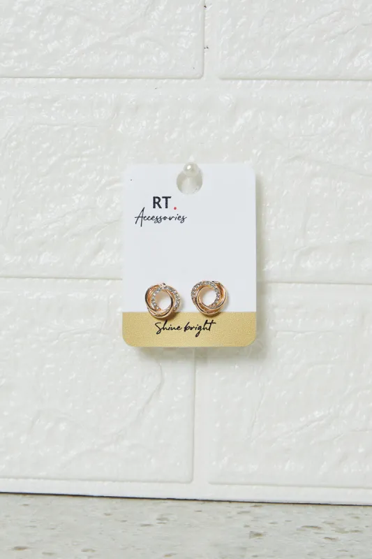 Women Gold Embellished Earrings sold by Redtag