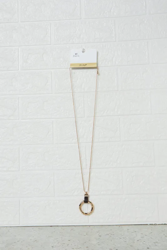 Women Gold Embellished Pendent Necklace sold by Redtag