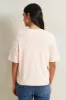 Women Pink Embellished Boxy T-Shirt sold by Redtag