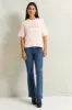 Women Pink Embellished Boxy T-Shirt sold by Redtag