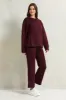 Women Burgundy Oversized Sweatshirt sold by Redtag