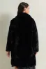 Women Black Long Fur Jacket sold by Redtag