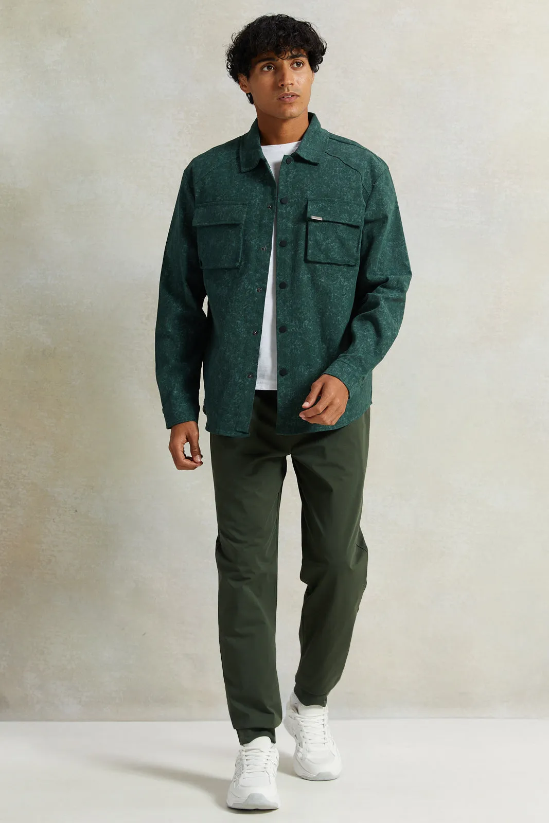 Men Olive Solid Lounge Pant sold by Redtag product image thumbnail 2