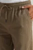 Men Brown Solid Twill Jogger sold by Redtag