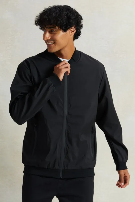 Men Charcoal Bomber Jacket sold by Redtag