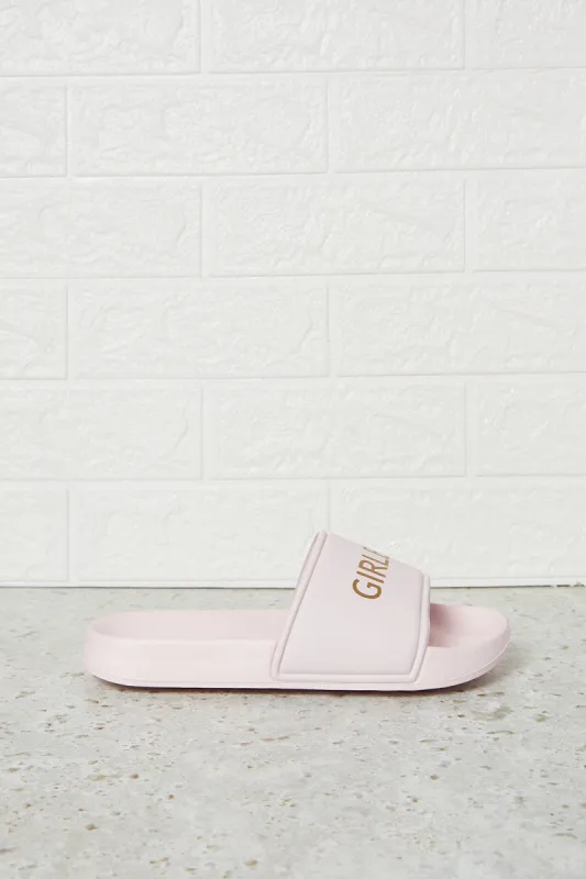 Women Pink Printed Slide sold by Redtag