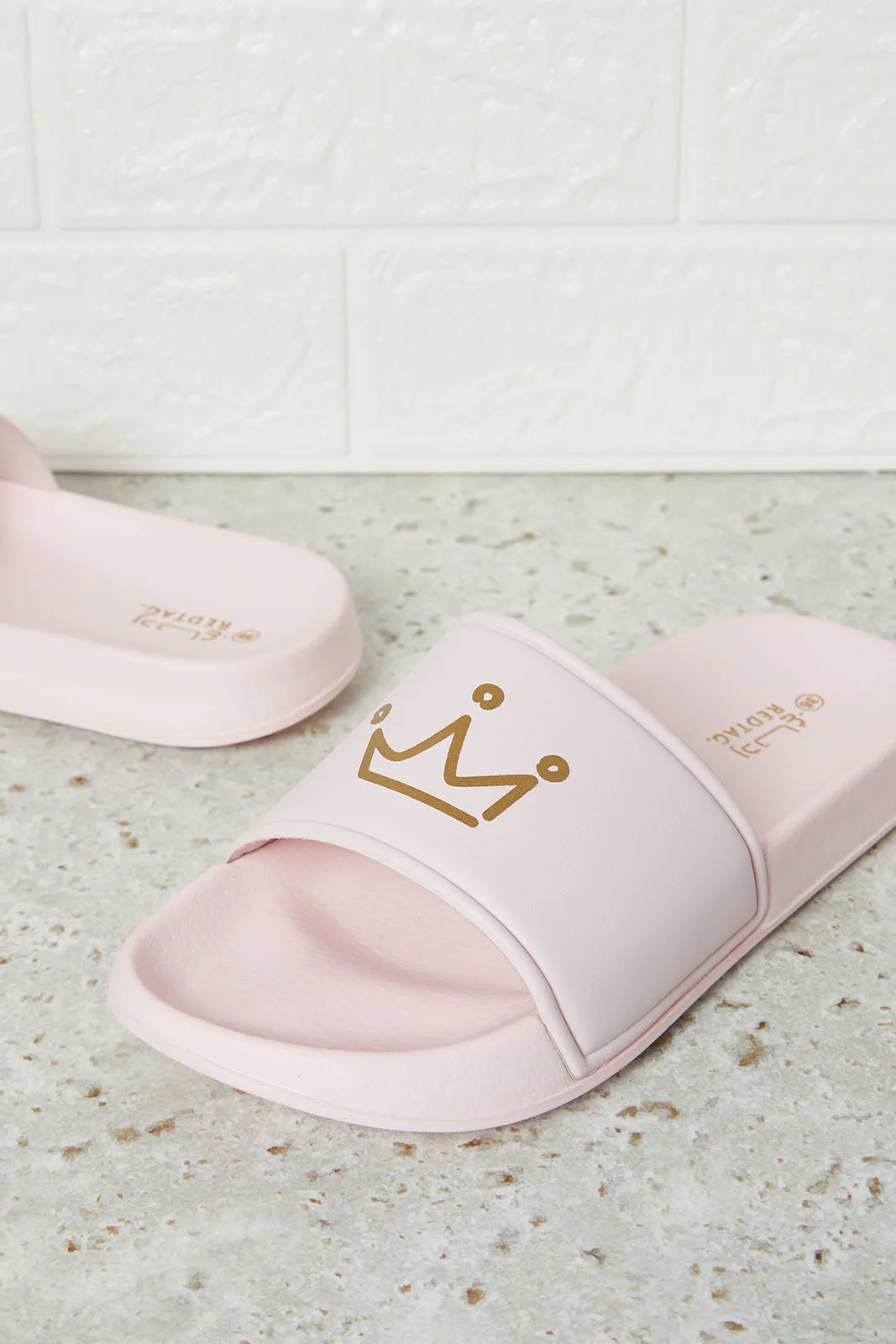 Women Pink Printed Slide sold by Redtag product image thumbnail 3