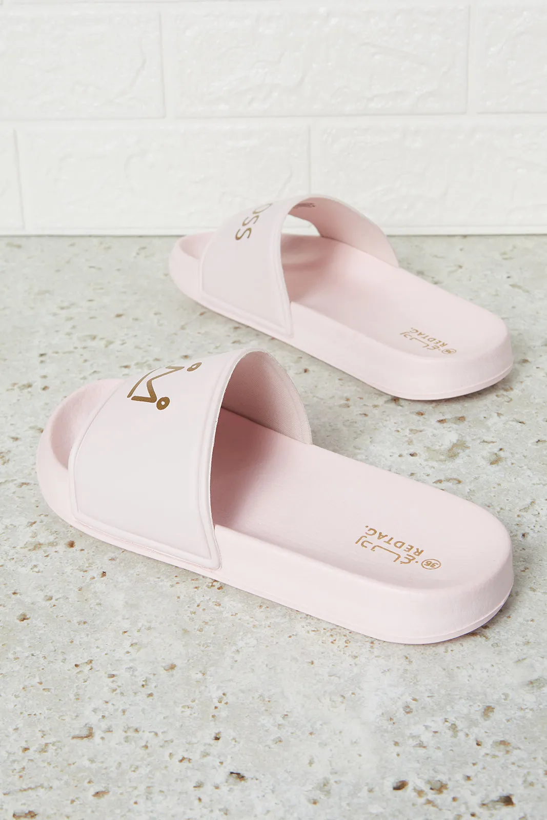 Women Pink Printed Slide sold by Redtag product image thumbnail 4