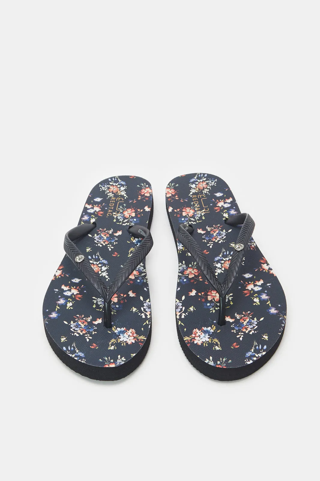 Women Navy Floral Print Flip Flop sold by Redtag product image thumbnail 2