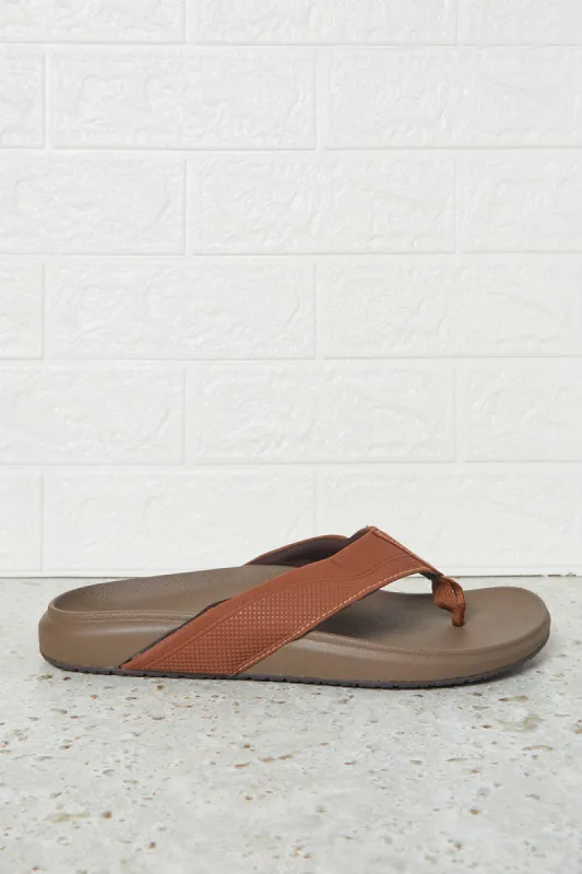 Men Tan Toe Post Sandal sold by Redtag