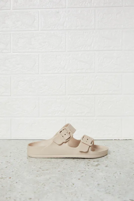 Senior Boys Beige Moulded Slide With Buckle sold by Redtag