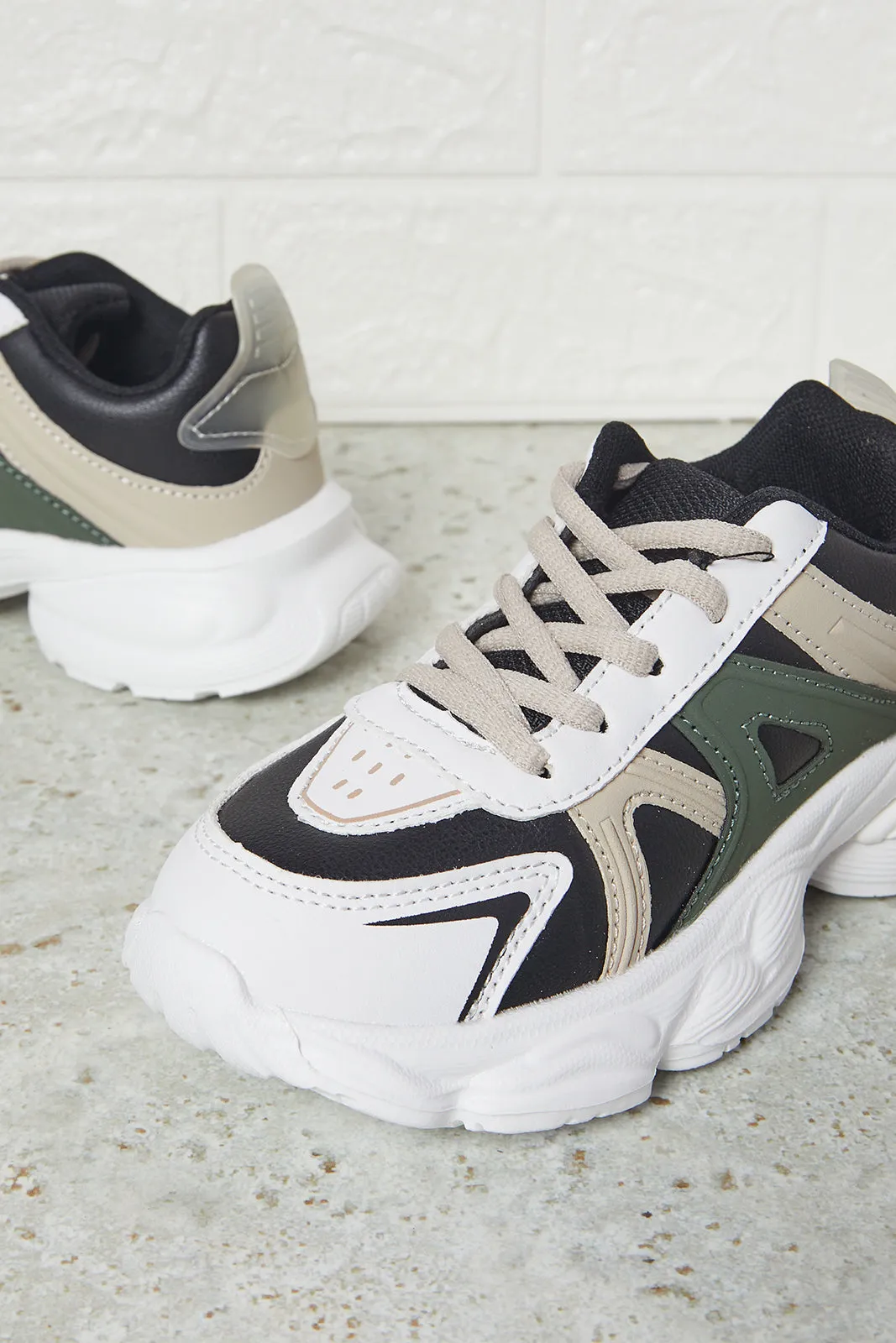 Senior Boys Black Chunky Sneakers sold by Redtag product image thumbnail 3
