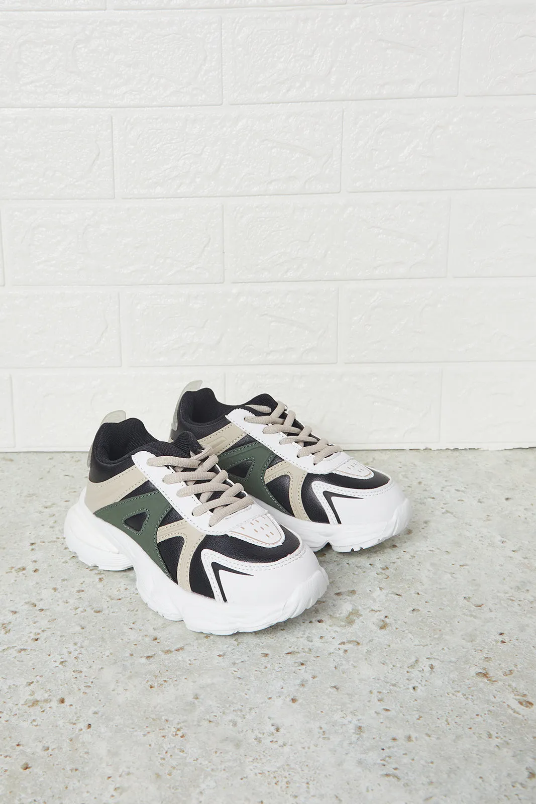Senior Boys Black Chunky Sneakers sold by Redtag product image thumbnail 2