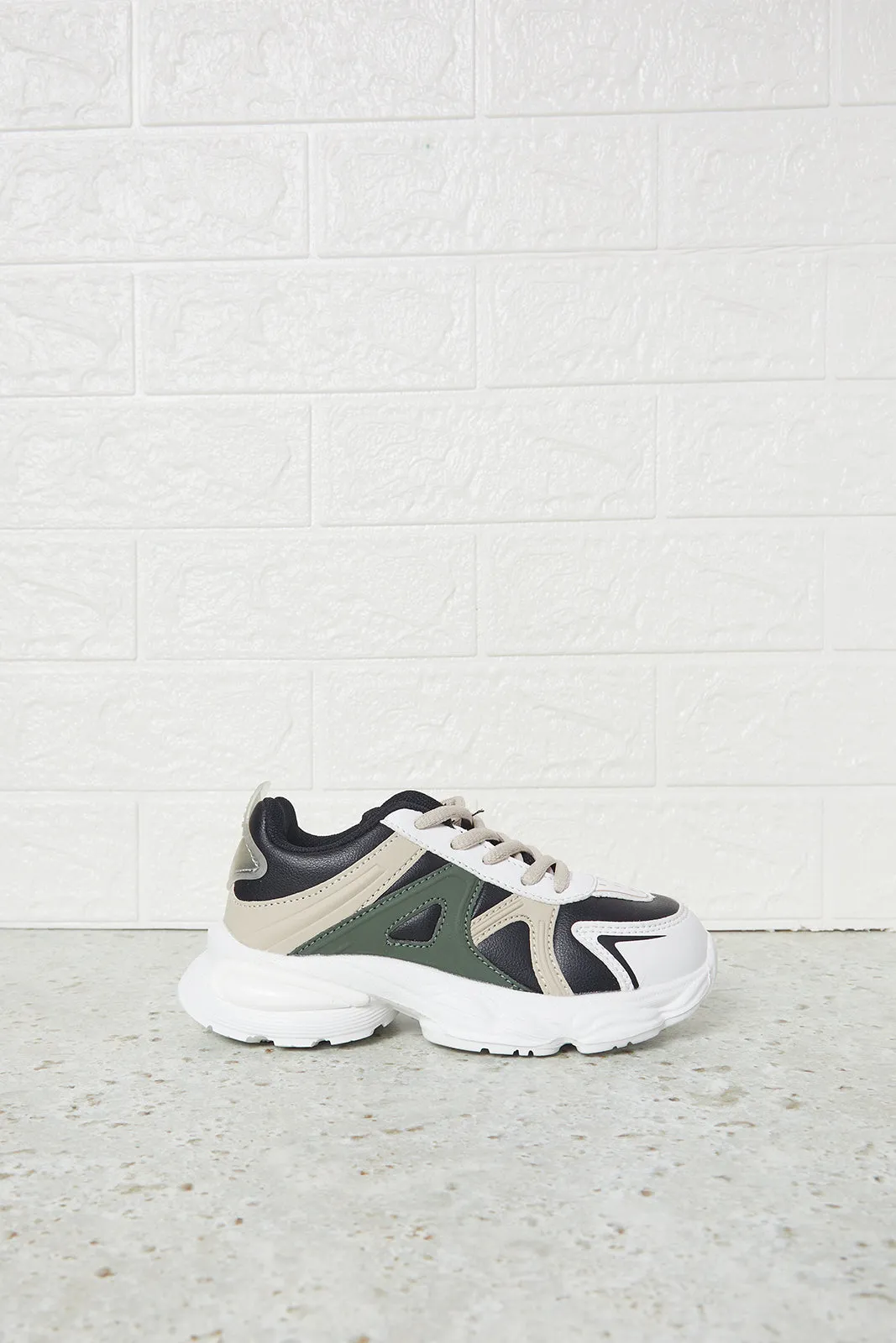 Senior Boys Black Chunky Sneakers sold by Redtag