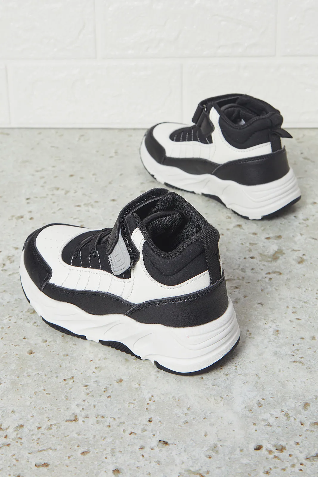 Boys Black Color Block High Top Sneakers sold by Redtag product image thumbnail 4