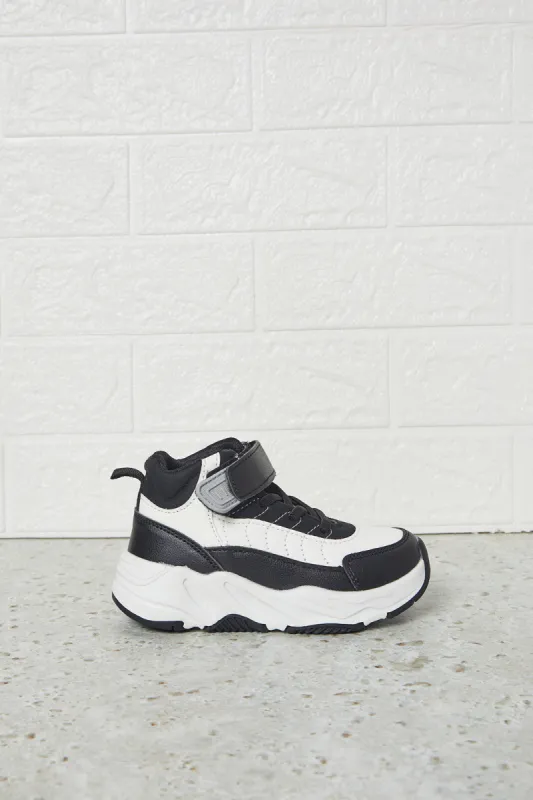 Boys Black Color Block High Top Sneakers sold by Redtag