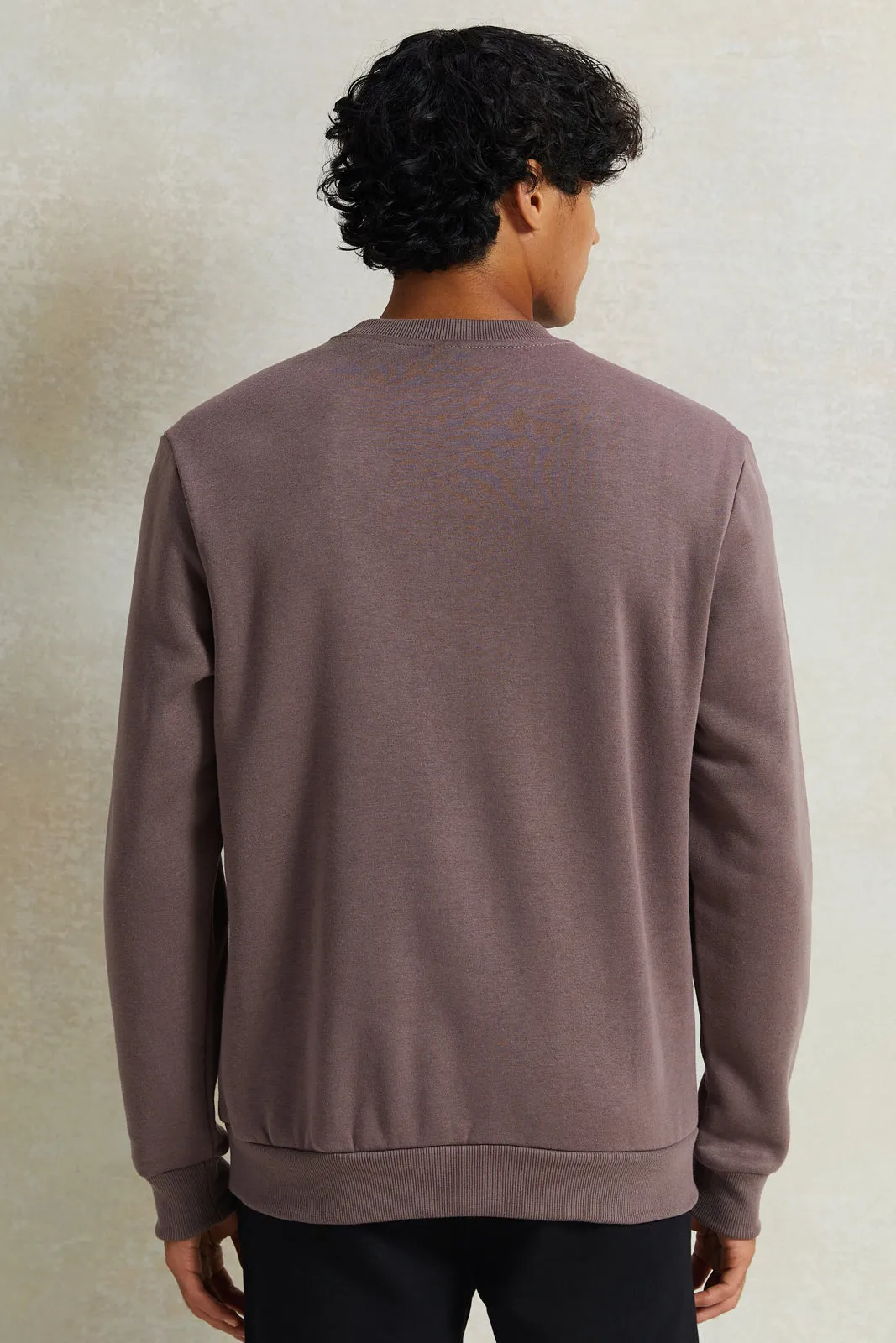 Men Pink Crew Neck Sweatshirt sold by Redtag product image thumbnail 3