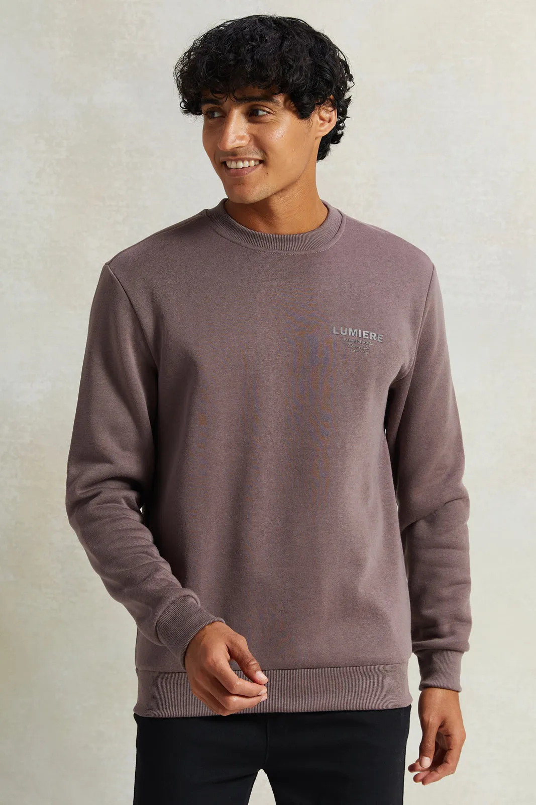 Men Pink Crew Neck Sweatshirt sold by Redtag