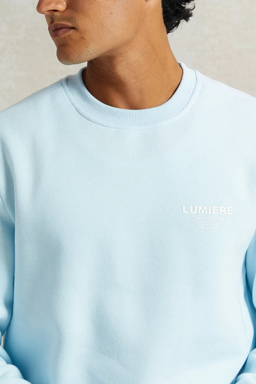 Men Blue Crew Neck Sweatshirt sold by Redtag product image thumbnail 4