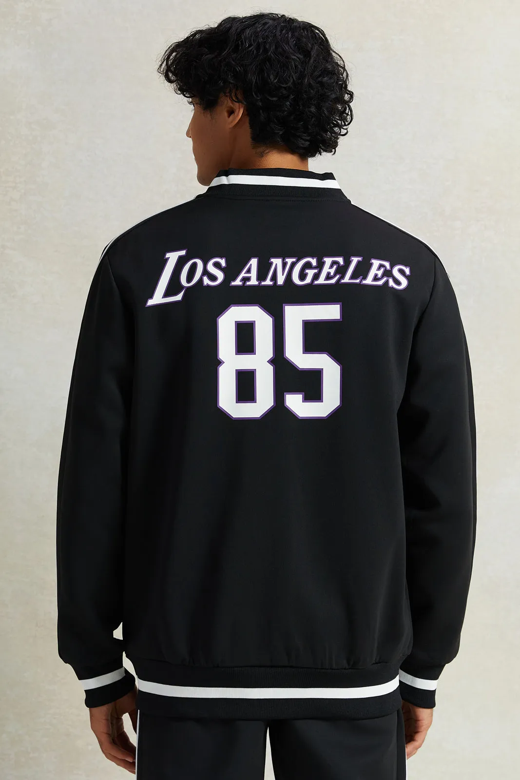 Men Black Basketball Sweatshirt sold by Redtag product image thumbnail 3