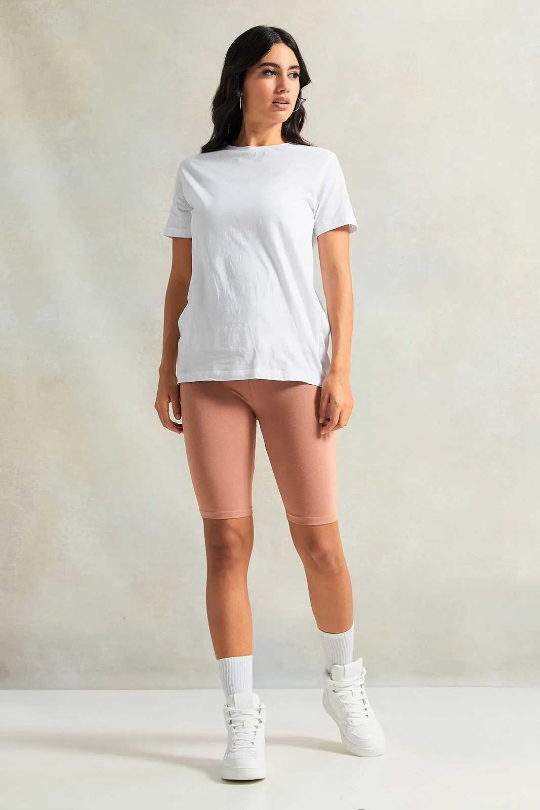 Women Pink Biker Short sold by Redtag product image thumbnail 2