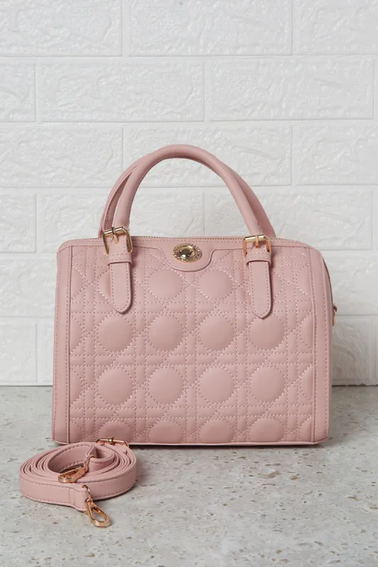 Women Pink Quilted Bollin Bag sold by Redtag