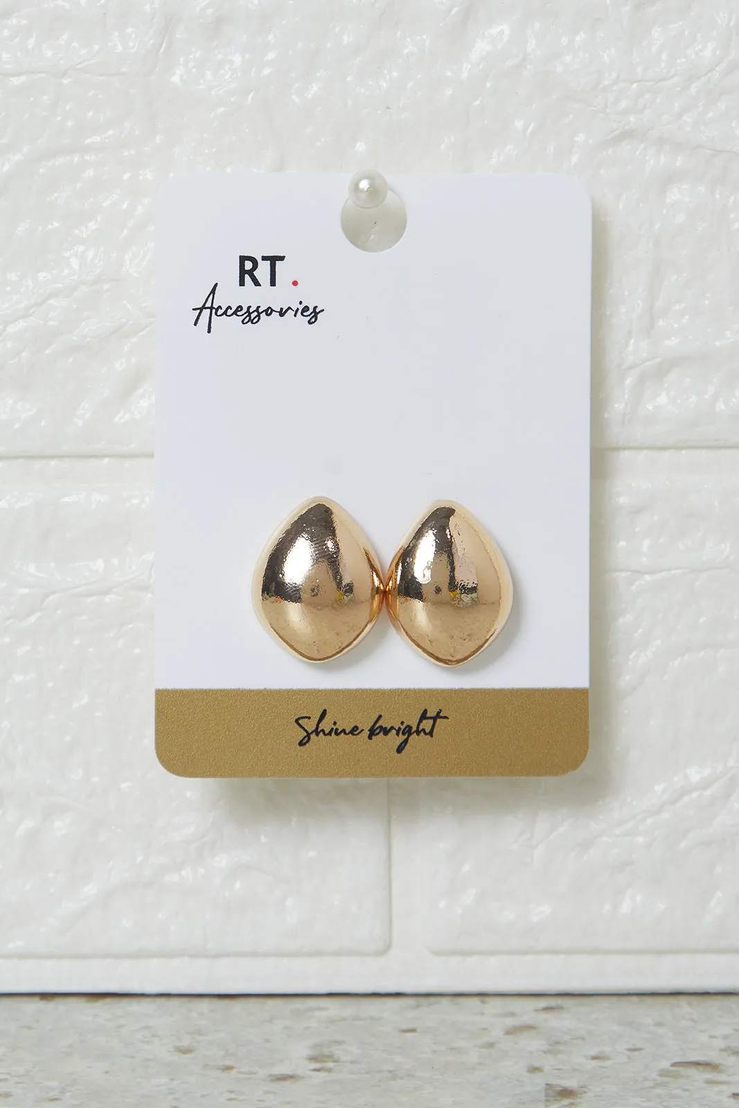 Women Gold Embossed Earrings sold by Redtag