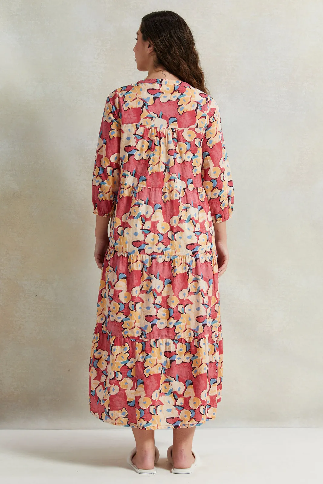 Women Pink Tier Embroidery Nightgown sold by Redtag product image thumbnail 3